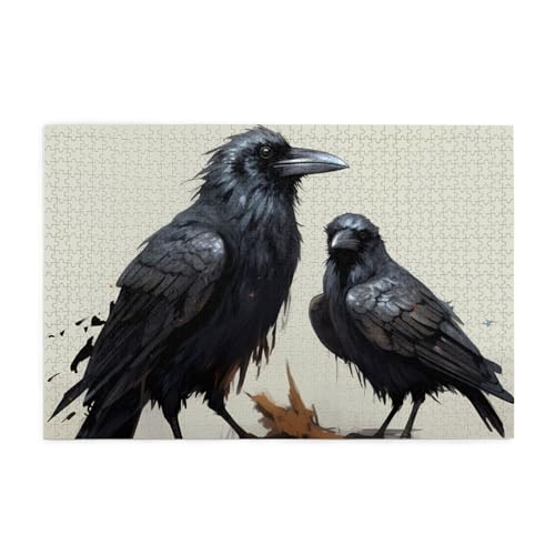 Jigsaw Puzzles1000 Teile Jkiegoq Krähenvögel Gedruckt Pädagogische Intellektuelle Holzpuzzles Lustige Puzzles Stressabbau-Spiel Jigsaw Puzzles1000 Teile Jkiegoq Krähenvögel Gedruckt Pädagogische Intellektuelle Holzpuzzles Lustige Puzzles Stressabbau-Spiel von JKIEGOQ
