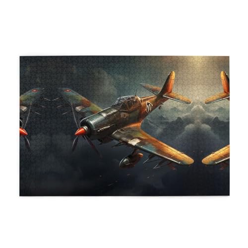 Jigsaw Puzzles1000 Teile Jkiegoq Kriegsflugzeug gedruckte pädagogische intellektuelle Holzpuzzles, lustige Puzzles, Stressabbau-Spiel Jigsaw Puzzles1000 Teile Jkiegoq Kriegsflugzeug gedruckte pädagogische intellektuelle Holzpuzzles, lustige Puzzles, Stressabbau-Spiel von JKIEGOQ