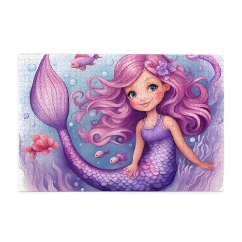 Jigsaw Puzzles1000 Teile Jkiegoq Meerjungfrau Rosa Lila Gedruckt Pädagogische Intellektuelle Holzpuzzles Lustige Puzzles Stressabbau-Spiel Jigsaw Puzzles1000 Teile Jkiegoq Meerjungfrau Rosa Lila Gedruckt Pädagogische Intellektuelle Holzpuzzles Lustige Puzzles Stressabbau-Spiel von JKIEGOQ