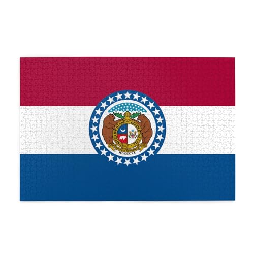 Jigsaw Puzzles1000 Teile Jkiegoq Missouri State Flag Printed Educational Intellectual Wooden Puzzles, Fun Puzzles, Stress Relieving Game Jigsaw Puzzles1000 Teile Jkiegoq Missouri State Flag Printed Educational Intellectual Wooden Puzzles, Fun Puzzles, Stress Relieving Game von JKIEGOQ