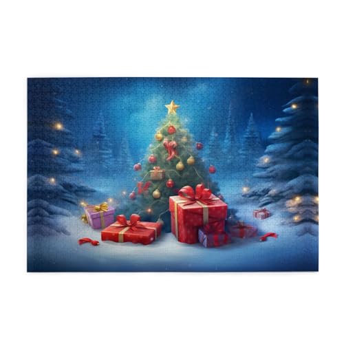 Jigsaw Puzzles1000 Teile Jkiegoq Outdoor Weihnachtsbaum Gedruckt Pädagogische Intellektuelle Holzpuzzles Lustige Puzzles Stressabbau Spiel von JKIEGOQ