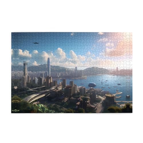 Jigsaw Puzzles1000 Teile Jkiegoq Overlooking Hong Kong Printed Educational Intellectual Wooden Puzzles, Fun Puzzles, Stress Relieving Game Jigsaw Puzzles1000 Teile Jkiegoq Overlooking Hong Kong Printed Educational Intellectual Wooden Puzzles, Fun Puzzles, Stress Relieving Game von JKIEGOQ