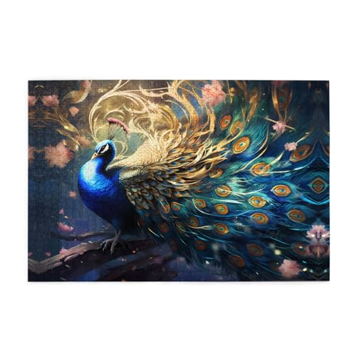 Jigsaw Puzzles1000 Teile Jkiegoq Pfau Gedruckt Pädagogische Intellektuelle Holzpuzzles Lustige Puzzles Stressabbau-Spiel Jigsaw Puzzles1000 Teile Jkiegoq Pfau Gedruckt Pädagogische Intellektuelle Holzpuzzles Lustige Puzzles Stressabbau-Spiel von JKIEGOQ