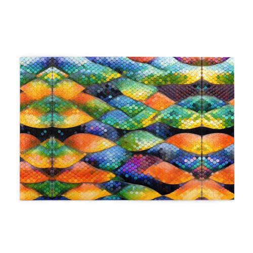 Jigsaw Puzzles1000 Teile Jkiegoq Regenbogenfischschuppen gedruckt pädagogische intellektuelle Holzpuzzles, lustige Puzzles, Stressabbau-Spiel Jigsaw Puzzles1000 Teile Jkiegoq Regenbogenfischschuppen gedruckt pädagogische intellektuelle Holzpuzzles, lustige Puzzles, Stressabbau-Spiel von JKIEGOQ