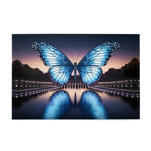 Jigsaw Puzzles1000 Teile Jkiegoq Riesiger Schmetterling auf Wasser gedruckt pädagogische intellektuelle Holzpuzzles, lustige Puzzles, Stressabbau-Spiel Jigsaw Puzzles1000 Teile Jkiegoq Riesiger Schmetterling auf Wasser gedruckt pädagogische intellektuelle Holzpuzzles, lustige Puzzles, Stressabbau-Spiel von JKIEGOQ