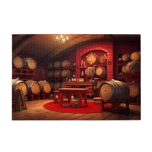 Jigsaw Puzzles1000 Teile Jkiegoq Rotweinkeller Gedruckt Pädagogische Intellektuelle Holzpuzzles Lustige Puzzles Stressabbau Spiel Jigsaw Puzzles1000 Teile Jkiegoq Rotweinkeller Gedruckt Pädagogische Intellektuelle Holzpuzzles Lustige Puzzles Stressabbau Spiel von JKIEGOQ