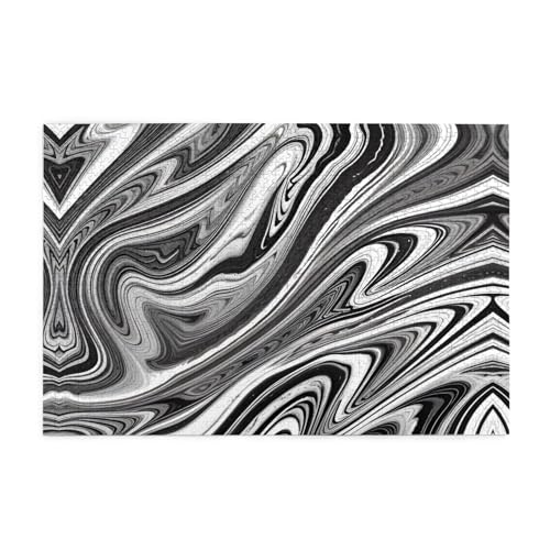 Jigsaw Puzzles1000 Teile Jkiegoq Schwarz-Weiß-Marmorierung gedruckte pädagogische intellektuelle Holzpuzzles, lustige Puzzles, Stressabbau-Spiel Jigsaw Puzzles1000 Teile Jkiegoq Schwarz-Weiß-Marmorierung gedruckte pädagogische intellektuelle Holzpuzzles, lustige Puzzles, Stressabbau-Spiel von JKIEGOQ