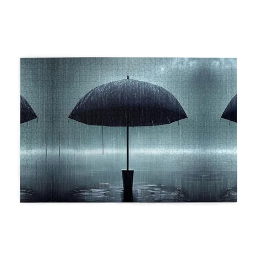 Jigsaw Puzzles1000 Teile Jkiegoq Schwarzer Regenschirm im Regen Gedruckt Pädagogische Intellektuelle Holzpuzzles Lustige Puzzles Stressabbau-Spiel Jigsaw Puzzles1000 Teile Jkiegoq Schwarzer Regenschirm im Regen Gedruckt Pädagogische Intellektuelle Holzpuzzles Lustige Puzzles Stressabbau-Spiel von JKIEGOQ