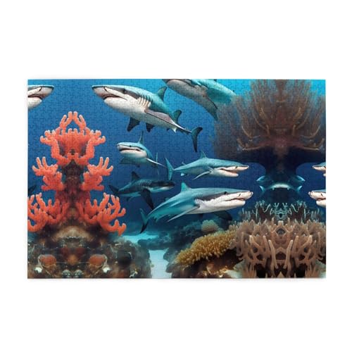 Jigsaw Puzzles1000 Teile Jkiegoq U-Boot Shark Coral Printed Educational Intellectual Wooden Puzzles, Fun Puzzles, Stress Relieving Game Jigsaw Puzzles1000 Teile Jkiegoq U-Boot Shark Coral Printed Educational Intellectual Wooden Puzzles, Fun Puzzles, Stress Relieving Game von JKIEGOQ