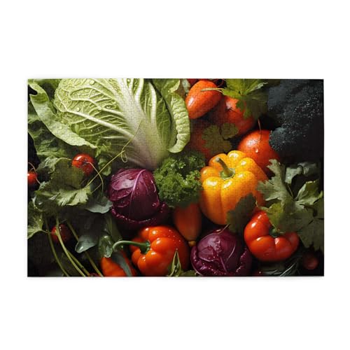 Jigsaw Puzzles1000 Teile Jkiegoq Viel frisches Gemüse Gedruckt Pädagogische Intellektuelle Holzpuzzles Lustige Puzzles Stressabbau-Spiel Jigsaw Puzzles1000 Teile Jkiegoq Viel frisches Gemüse Gedruckt Pädagogische Intellektuelle Holzpuzzles Lustige Puzzles Stressabbau-Spiel von JKIEGOQ