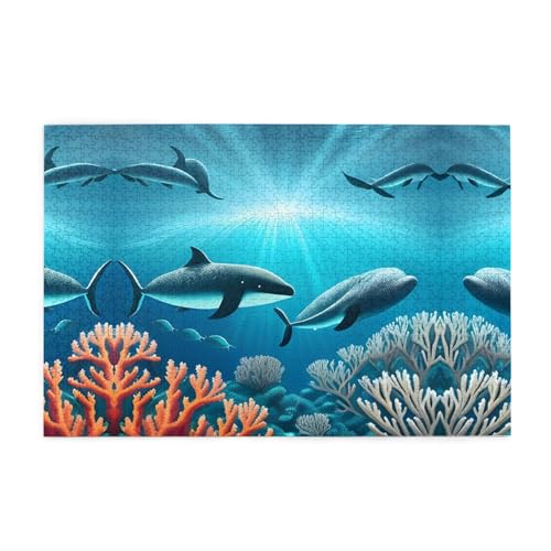 Jigsaw Puzzles1000 Teile Jkiegoq Wale unter dem Meer Gedruckt Pädagogische Intellektuelle Holzpuzzles Lustige Puzzles Stressabbau Spiel Jigsaw Puzzles1000 Teile Jkiegoq Wale unter dem Meer Gedruckt Pädagogische Intellektuelle Holzpuzzles Lustige Puzzles Stressabbau Spiel von JKIEGOQ
