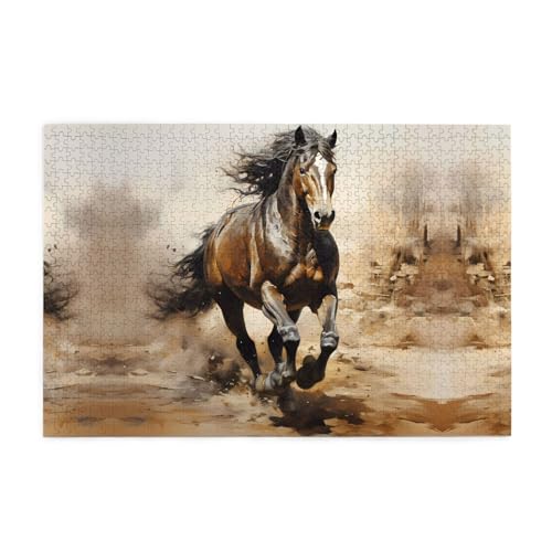 Jigsaw Puzzles1000 Teile Jkiegoq Westernpferd Gedruckt Pädagogische Intellektuelle Holzpuzzles Lustige Puzzles Stressabbau-Spiel Jigsaw Puzzles1000 Teile Jkiegoq Westernpferd Gedruckt Pädagogische Intellektuelle Holzpuzzles Lustige Puzzles Stressabbau-Spiel von JKIEGOQ