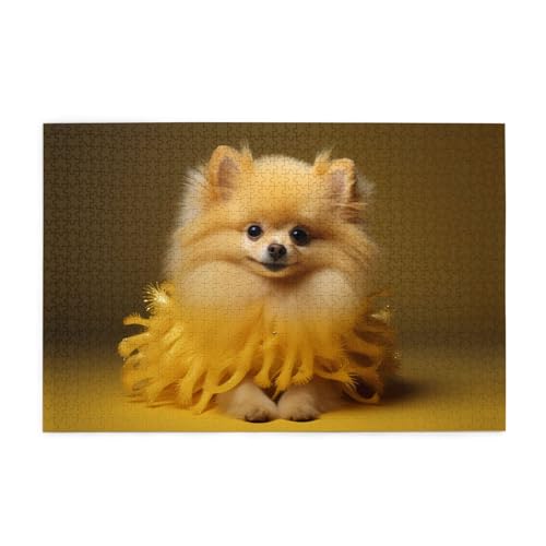 Jigsaw Puzzles1000 Teile Jkiegoq Yellow Pomeranian Printed Educational Intellectual Wooden Puzzles, Fun Puzzles, Stress Relieving Game Jigsaw Puzzles1000 Teile Jkiegoq Yellow Pomeranian Printed Educational Intellectual Wooden Puzzles, Fun Puzzles, Stress Relieving Game von JKIEGOQ