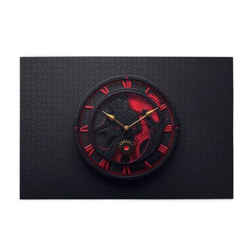 Jigsaw Puzzles1000 Teile Jkiegoq Zahnräder und Uhr gedruckte pädagogische intellektuelle Holzpuzzles, lustige Puzzles, Stressabbau-Spiel Jigsaw Puzzles1000 Teile Jkiegoq Zahnräder und Uhr gedruckte pädagogische intellektuelle Holzpuzzles, lustige Puzzles, Stressabbau-Spiel von JKIEGOQ