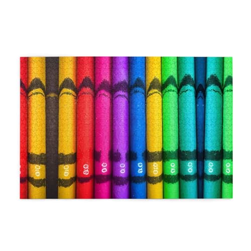 Jkiegoq Puzzles, 1000 Teile, bunte Buntstifte, gedruckte pädagogische, intellektuelle Holzpuzzles, lustige Puzzles, Stressabbau-Spiel Jkiegoq Puzzles, 1000 Teile, bunte Buntstifte, gedruckte pädagogische, intellektuelle Holzpuzzles, lustige Puzzles, Stressabbau-Spiel von JKIEGOQ