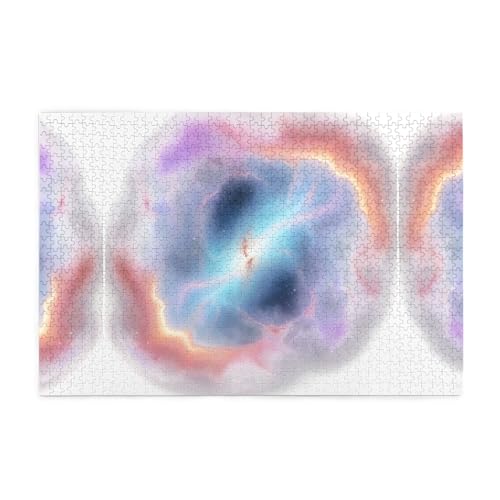 Jkiegoq Puzzles, 1000 Teile, bunter Nebel, gedrucktes pädagogisches, intellektuelles Holzpuzzle, lustiges Puzzle, Stressabbau-Spiel Jkiegoq Puzzles, 1000 Teile, bunter Nebel, gedrucktes pädagogisches, intellektuelles Holzpuzzle, lustiges Puzzle, Stressabbau-Spiel von JKIEGOQ