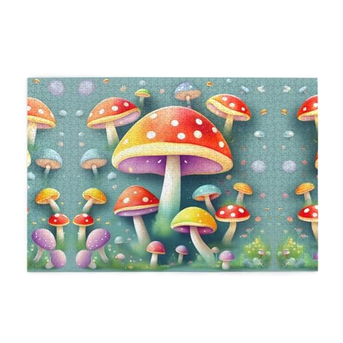Jkiegoq Puzzles, 1000 Teile, niedliche farbige Pilze, gedruckte pädagogische, intellektuelle Holzpuzzles, lustige Puzzles, Stressabbau-Spiel Jkiegoq Puzzles, 1000 Teile, niedliche farbige Pilze, gedruckte pädagogische, intellektuelle Holzpuzzles, lustige Puzzles, Stressabbau-Spiel von JKIEGOQ