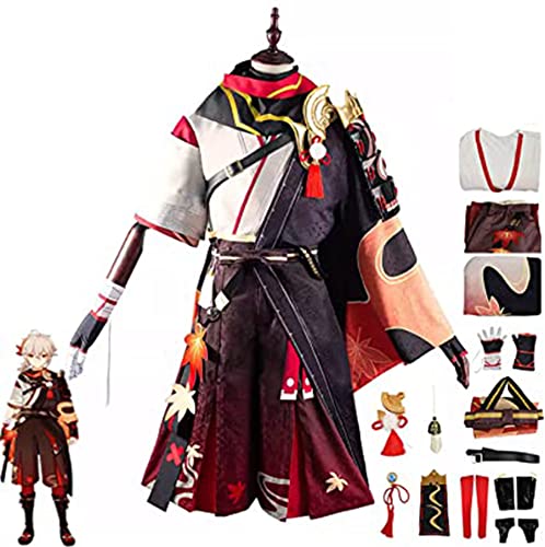 Genshin Impact Kostüm, Kaedehara Kazuha, Cosplay-Outfits, Anzug für Maskerade, Genshin-Thema, Kaedehara, Kazuha, Halloween, Karneval, Party, Jacke, Anzug, Kleidung mit Zubehör, Braun, XXL Genshin Impact Kostüm, Kaedehara Kazuha, Cosplay-Outfits, Anzug für Maskerade, Genshin-Thema, Kaedehara, Kazuha, Halloween, Karneval, Party, Jacke, Anzug, Kleidung mit Zubehör, Braun, XXL von JKNYMY