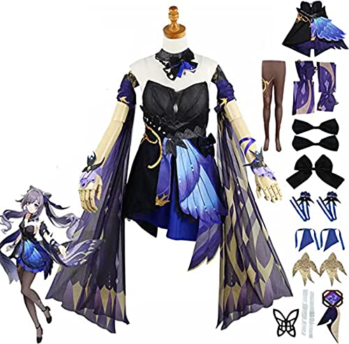 Genshin Impact Kostüm, Keqing Cosplay-Outfits, Anzug für Maskerade, Genshin-Thema, Keqing, Halloween, Karneval, Party, Jacke, Anzug, Kleidung mit Zubehör, Blau, Größe M Genshin Impact Kostüm, Keqing Cosplay-Outfits, Anzug für Maskerade, Genshin-Thema, Keqing, Halloween, Karneval, Party, Jacke, Anzug, Kleidung mit Zubehör, Blau, Größe M von JKNYMY