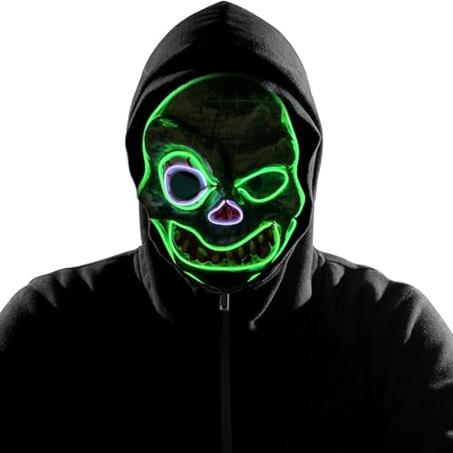 JKOKPMG Halloween Maske,Led Halloween Maske Skeleton Mask Leuchtmaske Halloweenmaske Mit 3 Blitzmodi für Erwachsene Mask Party Halloween Karneval Cosplays Fasching Kostüme LED Maske Horror Dekoration JKOKPMG Halloween Maske,Led Halloween Maske Skeleton Mask Leuchtmaske Halloweenmaske Mit 3 Blitzmodi für Erwachsene Mask Party Halloween Karneval Cosplays Fasching Kostüme LED Maske Horror Dekoration von JKOKPMG