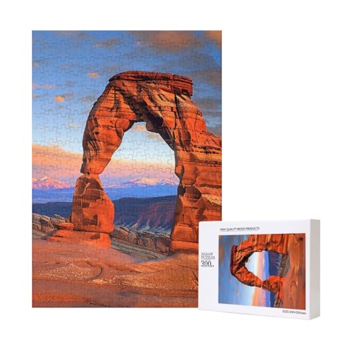 Arches National Park Intelligenz-Puzzle aus Holz, bedruckt, 28 x 40 cm, 300 Teile (verpackt), Puzzle, Lernspiel für Erwachsene, Heimdekoration, Puzzle von JKSEEPYN