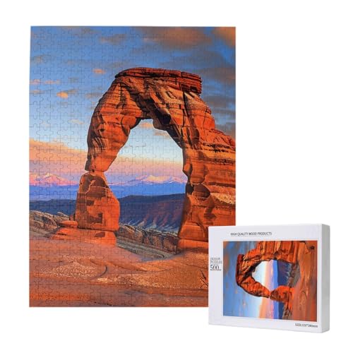 Arches National Park Intelligenz-Puzzle aus Holz, bedruckt, 38 x 52 cm, 500 Teile (verpackt), Lernspiel für Erwachsene, Heimdekoration, Puzzle von JKSEEPYN