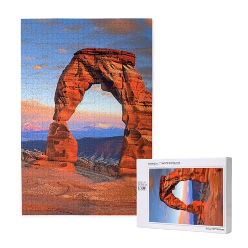 Arches National Park Intelligenz-Puzzle aus Holz, bedruckt, 50 x 75 cm, 1000 Teile (verpackt), Puzzle, Lernspiel für Erwachsene, Heimdekoration, Puzzle von JKSEEPYN