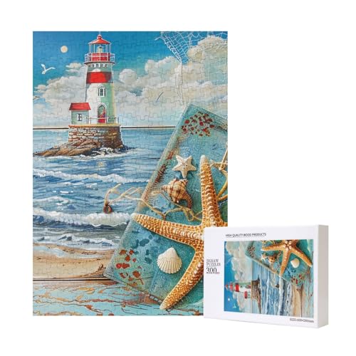 Bedrucktes Intelligenz-Puzzle aus Holz, 28 x 40 cm, 300 Teile (verpackt), Puzzle, Lernspiel für Erwachsene, Heimdekoration, Puzzle von JKSEEPYN