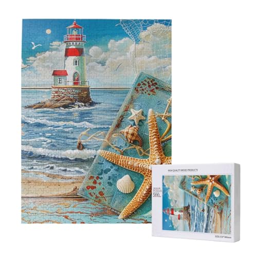 Bedrucktes Intelligenz-Puzzle aus Holz, 38 x 52 cm, 500 Teile (verpackt), Lernspiel für Erwachsene, Heimdekoration, Puzzle von JKSEEPYN