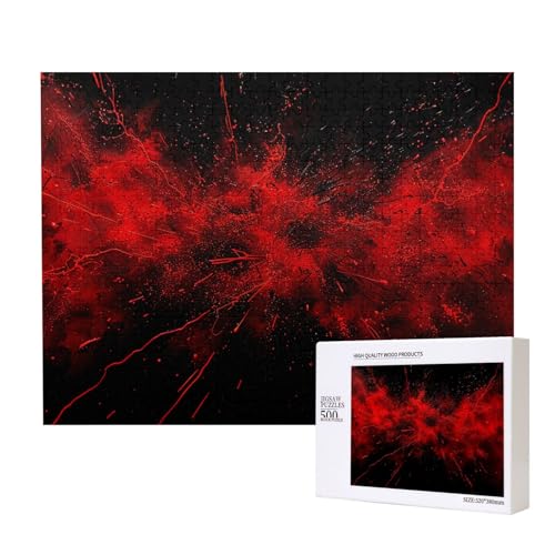 Explosion Burst Intelligenz-Puzzle aus Holz, bedruckt, 52 x 38 cm, 500 Teile (verpackt), Puzzle, Lernspiel für Erwachsene, Heimdekoration, Puzzle von JKSEEPYN
