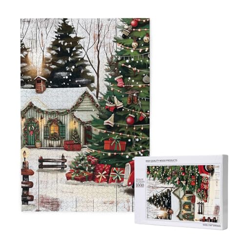 Farmhouse Intelligenz-Puzzle aus Holz, bedruckt, 50 x 75 cm, 1000 Teile (verpackt), Lernspiel für Erwachsene, Heimdekoration, Puzzle von JKSEEPYN