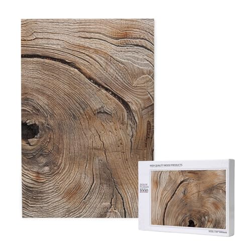 Holzmaserung, bedrucktes Intelligenz-Puzzle aus Holz, 50 x 75 cm, 1000 Teile (verpackt), Puzzle, Lernspiel für Erwachsene, Heimdekoration, Puzzle von JKSEEPYN