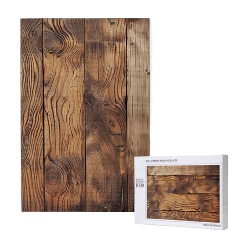 Holzmaserung 1 gedrucktes Intelligenz-Puzzle aus Holz, 50 x 75 cm, 1000 Teile (verpackt), Puzzle, Lernspiel für Erwachsene, Heimdekoration, Puzzle von JKSEEPYN