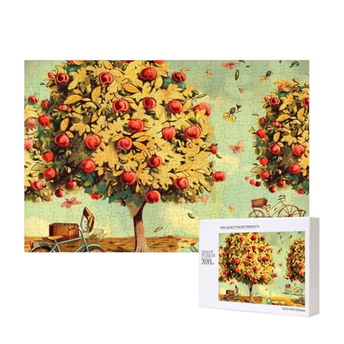 Intelligenz-Puzzle "Auto unter Obstbäumen", 40 x 28 cm, 300 Teile (verpackt), Lernspiel für Erwachsene, Heimdekoration, Puzzle von JKSEEPYN