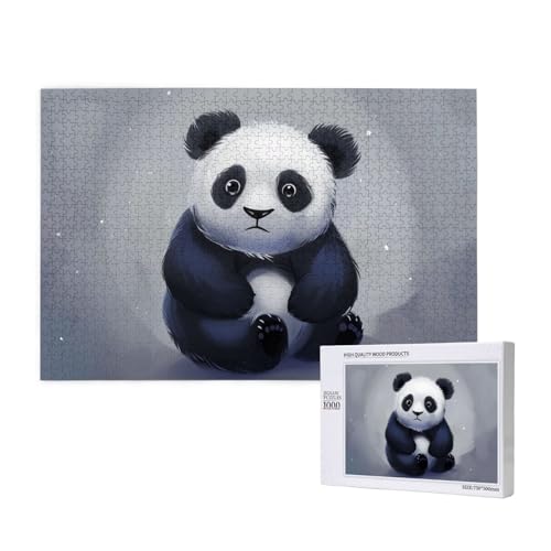 Intelligenz-Puzzle aus Holz, 75 x 50 cm, Panda-Druck, 1000 Teile (verpackt), Puzzle, Lernspiel für Erwachsene, Heimdekoration, Puzzle von JKSEEPYN