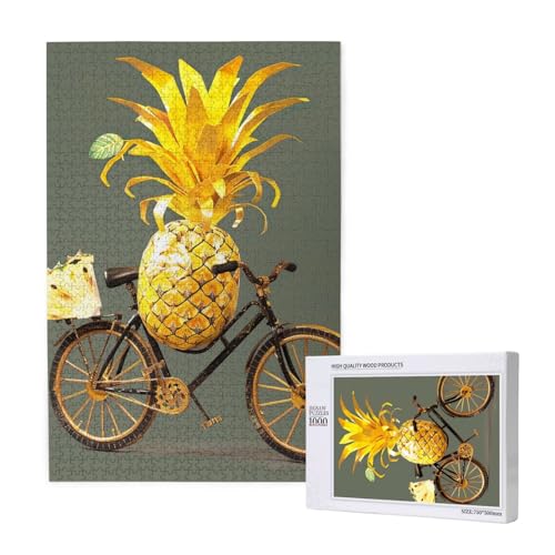 Intelligenz-Puzzle aus Holz, Ananas, bedruckt, 50 x 75 cm, 1000 Teile (verpackt), Puzzle, Lernspiel für Erwachsene, Heimdekoration, Puzzle von JKSEEPYN