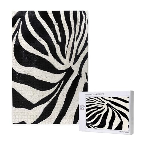 Intelligenz-Puzzle aus Holz, Zebra-Tiermotiv, 50 x 75 cm, 1000 Teile (verpackt), Puzzle, Lernspiel für Erwachsene, Heimdekoration, Puzzle von JKSEEPYN
