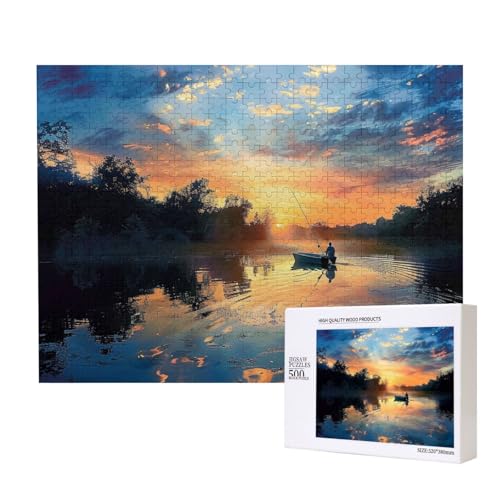 Intelligenz-Puzzle aus Holz, bedruckt, 52 x 38 cm, 500 Teile (verpackt), Lernspiel für Erwachsene, Heimdekoration, Puzzle von JKSEEPYN