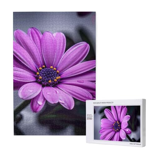 Intelligenz-Puzzle aus Holz, bedruckt, Violett, 50 x 75 cm, 1000 Teile (verpackt), Puzzle, Lernspiel für Erwachsene, Heimdekoration, Puzzle von JKSEEPYN