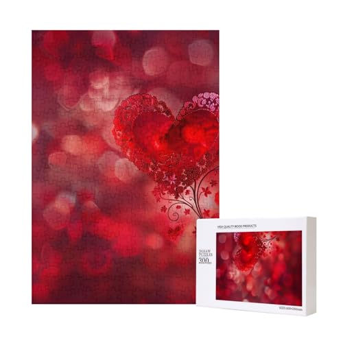 Intelligenz-Puzzle aus Holz, mit Blumendruck, 28 x 40 cm, 300 Teile (verpackt), Puzzle, Lernspiel für Erwachsene, Heimdekoration, Puzzle von JKSEEPYN