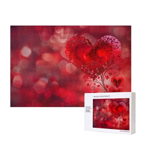 Intelligenz-Puzzle aus Holz, mit Blumendruck, 40 x 28 cm, 300 Teile (verpackt), Puzzle, Lernspiel für Erwachsene, Heimdekoration, Puzzle von JKSEEPYN