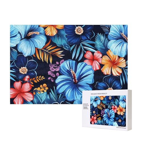 Intelligenz-Puzzle aus Holz, mit Blumenmuster, 40 x 28 cm, 300 Teile (verpackt), Lernspiel für Erwachsene, Heimdekoration, Puzzle von JKSEEPYN