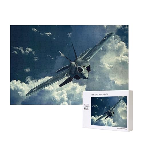 Intelligenz-Puzzle aus Holz mit fliegendem Flugzeug, 40 x 28 cm, 300 Teile (verpackt), Lernspiel für Erwachsene, Heimdekoration, Puzzle von JKSEEPYN