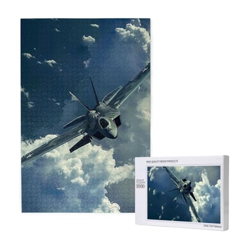 Intelligenz-Puzzle aus Holz mit fliegendem Flugzeug, 50 x 75 cm, 1000 Teile (verpackt), Lernspiel für Erwachsene, Heimdekoration, Puzzle von JKSEEPYN