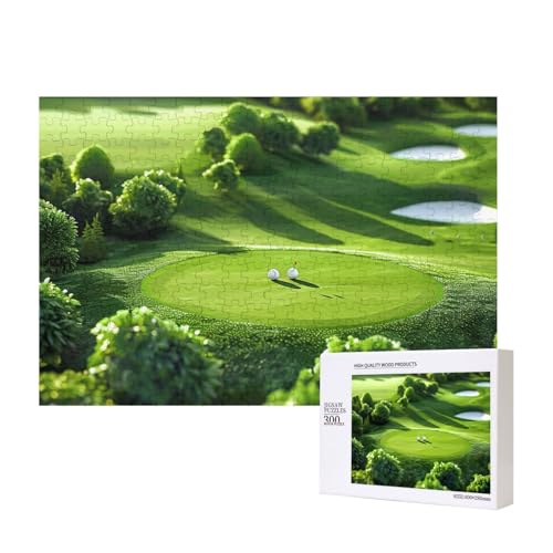 Intelligenz-Puzzle mit Golfplatz-Motiv, 40 x 28 cm, 300 Teile (verpackt), Lernspiel für Erwachsene, Heimdekoration, Puzzle von JKSEEPYN