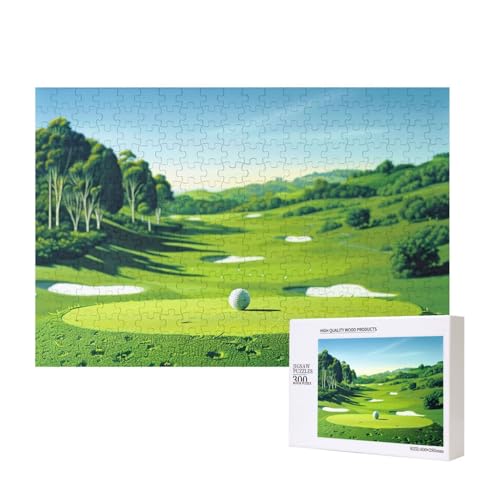 Intelligenz-Puzzle mit Golfplatz-Motiv, 40 x 28 cm, 300 Teile (verpackt), Lernspiel für Erwachsene, Heimdekoration, Puzzle von JKSEEPYN