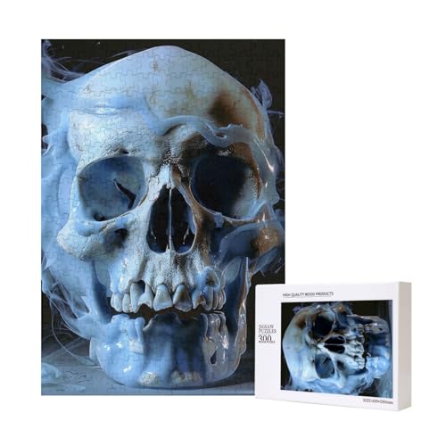 Intelligenz-Puzzle mit Totenkopf-Motiv, 28 x 40 cm, 300 Teile (verpackt), Puzzle, Lernspiel für Erwachsene, Heimdekoration, Puzzle von JKSEEPYN