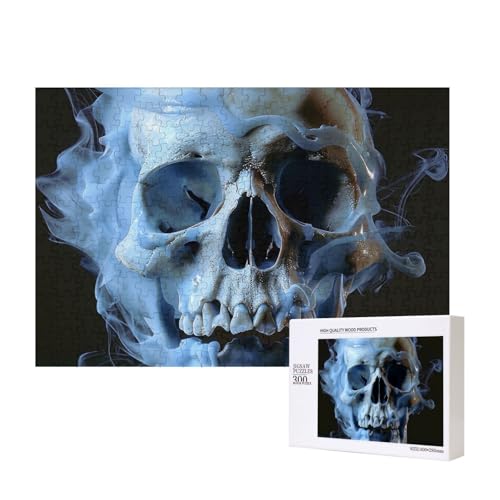 Intelligenz-Puzzle mit Totenkopf-Motiv, 40 x 28 cm, 300 Teile (verpackt), Puzzle, Lernspiel für Erwachsene, Heimdekoration, Puzzle von JKSEEPYN