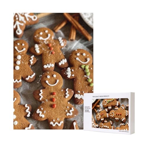 Lebkuchenkekse, bedrucktes Intelligenz-Puzzle aus Holz, 28 x 40 cm, 300 Teile (verpackt), Puzzle, Lernspiel für Erwachsene, Heimdekoration, Puzzle von JKSEEPYN