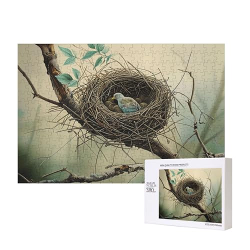 Outdoor Bird Home Bedrucktes Intelligenz-Puzzle aus Holz, 40 x 28 cm, 300 Teile (verpackt), Puzzle, Lernspiel für Erwachsene, Heimdekoration, Puzzle von JKSEEPYN